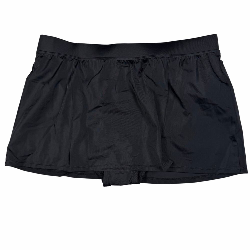 Sonnet Shores Swim Skirt Womens Size 12 Black Mid Rise Full Coverage NEW